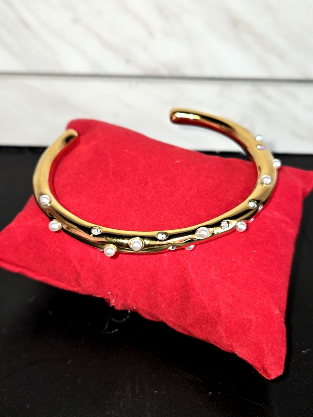 Audrey Gold Plated Bangle