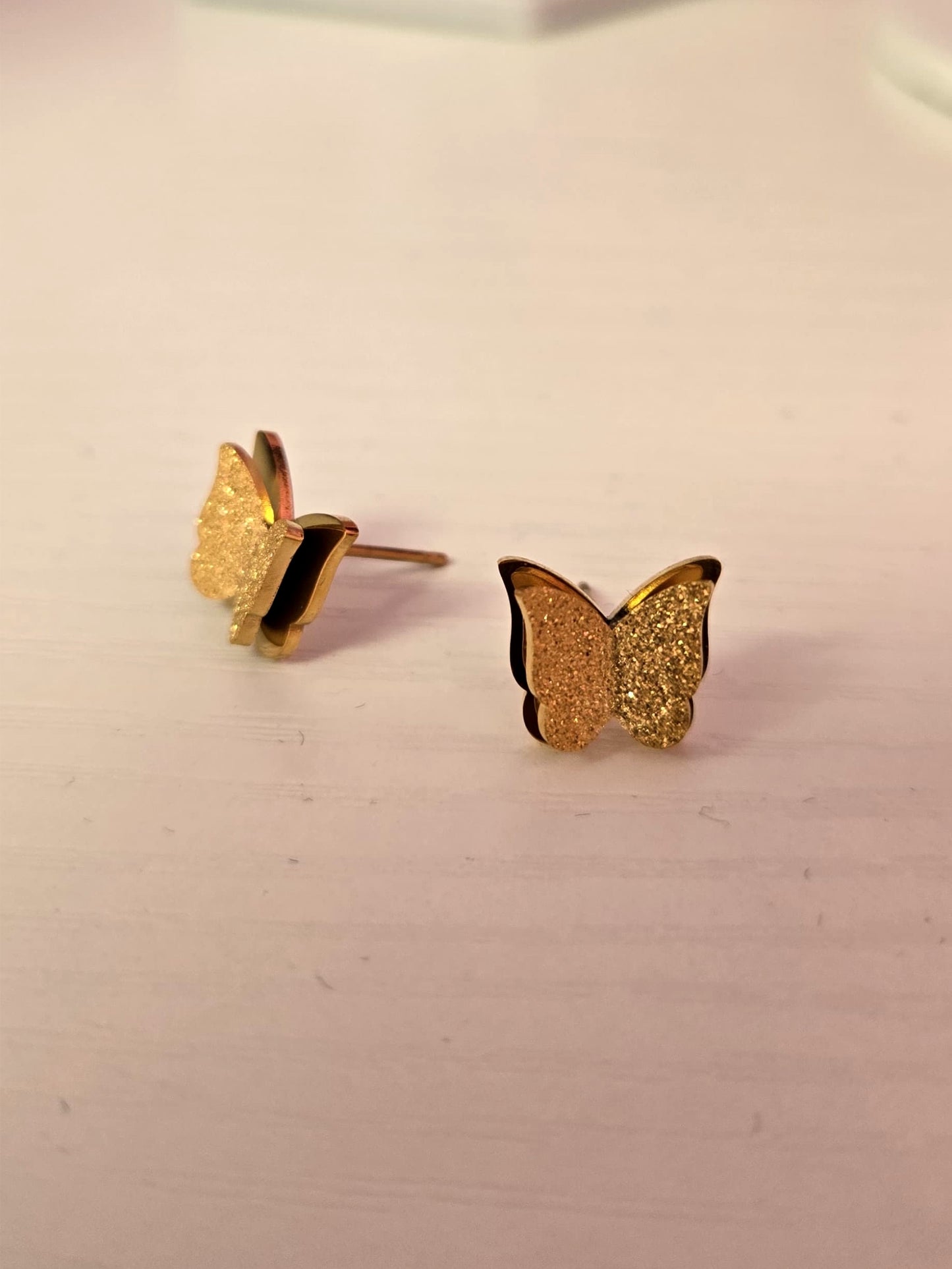 Gold Butterfly Earrings