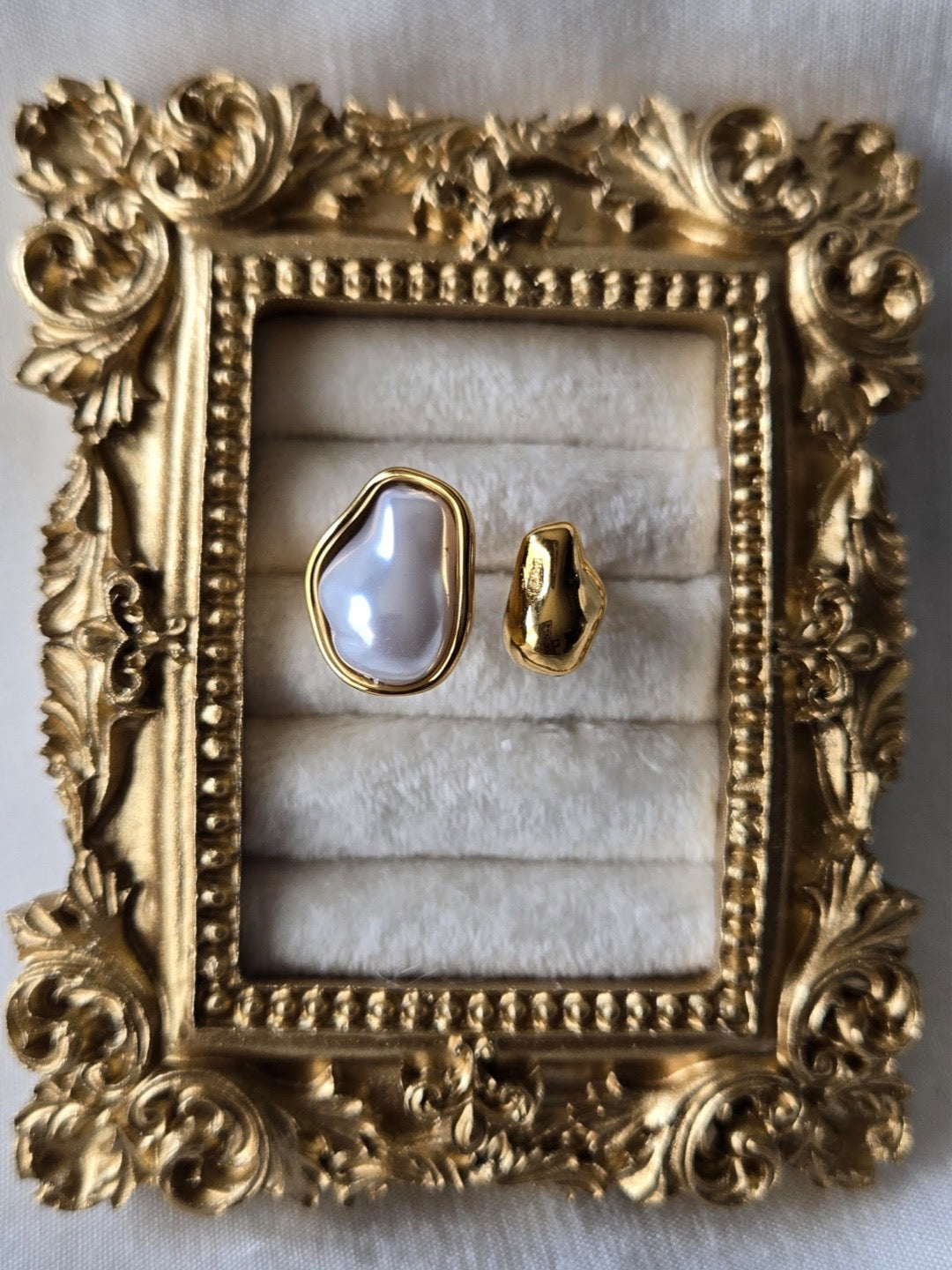 Half Moon Adjustable Gold Plated Ring