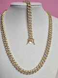 Icey Cuban Link Necklace & Bracelet Set