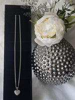 Milan Diamond Crusted Heart Pendant Necklace